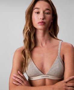 Женский хлопковый треугольный бюстгальтер Heritage без подкладки, модель QF8369 Calvin Klein, Heather