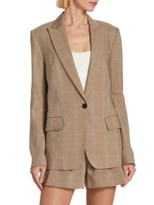 Блейзер из льняной смеси Donovan A.L.C., коричневый