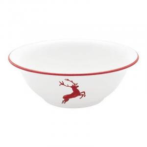 Салатница Ruby Red Deer d: 33 см/высота: 14 см/4,5 л Gmundner Keramik, бело-красный
