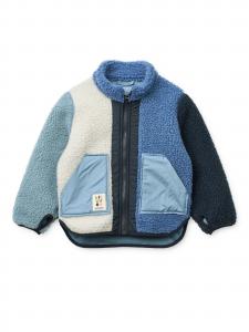 Liewood Флисовая куртка 'Noam Pile' в цветах Navy, Royal Blue, Cyan Blue