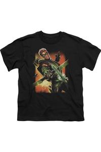 Футболка с коротким рукавом для детей Green Arrow #1 из Лиги Справедливости Америки Gildan
