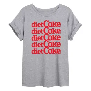 Футболка Juniors Diet Coke Stacked oversize Licensed Character, серый