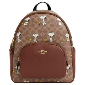 Сумка рюкзак из прорезиненной ткани COACH, basic set (bag+dust bag)