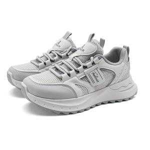 Скользоустойчивые, износостойкие, легкие низкие массивные кроссовки женские FOXER, серый