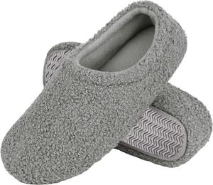 Zyuoel Женские пушистые вьющиеся мокасины-тапочки с мягкой подошвой из пены с эффектом памяти, с подкладкой из флиса, мягкие, легкие домашние туфли, уютные тедди-тапочки с закрытой пяткой для дома