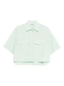 Клетчатая рубашка SANDRO, зеленый