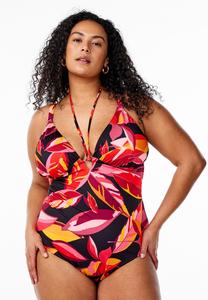 Купальник MIT V-AUSSCHNITT UND SCHNÜRDETAILS Zizzi, розовый