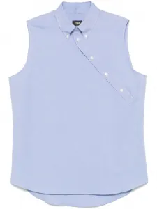 Рубашка асимметричного кроя FENDI, синий