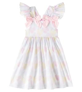 Платье из хлопка с оборками и принтом Patachou, Colorful Hearts