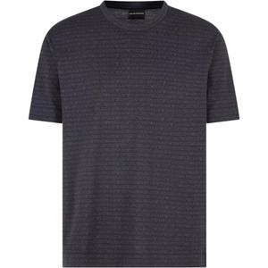 Футболка Monogram с принтом EMPORIO ARMANI, черный