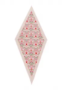 Шарф с треугольником в форме сердца и цветочным узором Fable England, Pink