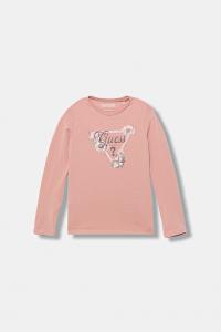 Детский лонгслив Guess, розовый