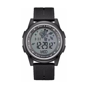 Disney Электронные часы с резиновым ремешком, женские часы, черный циферблат