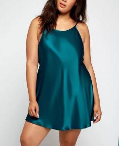 Женская ультрамягкая атласная сорочка с регулируемыми бретелями iCollection, синий