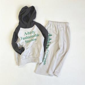 Комплект из худи с передним карманом и принтом логотипа, рукава реглан Branshes, цвет Charcoal Gray