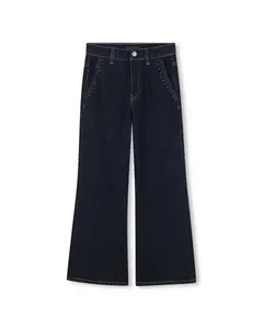 Джинсы для девочки однотонного синего цвета Zadig & Voltaire