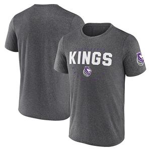 Мужская футболка для тренировок sacramento kings block performance, цвет heather charcoal Unbranded