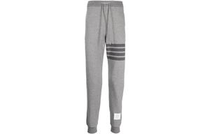 Полосатые хлопковые спортивные брюки THOM BROWNE, серый