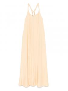 Длинное платье с кольцевой фурнитурой Patrizia Pepe, нейтральный