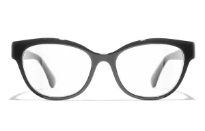 CHANEL Оправы для очков нестандартной формы пластиковая модель Unisex Black, Black, Asia Version CH3440HA