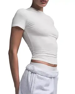 Футболка из хлопкового трикотажа Skims, серый