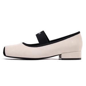 Женские туфли Мэри Джейн бежевые EBLAN