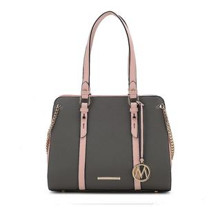 MKF Collection Amy Женская большая сумка из веганской кожи с цветными блоками от Mia K, цвет Charcoal