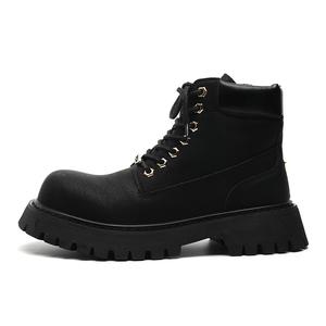 ZHENRAN Черные короткие ботинки мартин, цвет Black