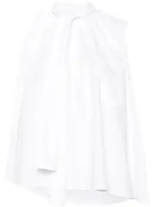 Поплиновая блузка без рукавов SACAI, белый