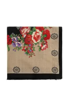 Шарф с цветочным принтом Moschino, нейтральный