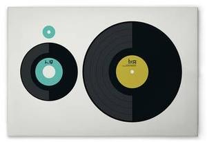 Картина на холсте A.S. Création LP vs. EP цвет schwarzblaugelbcreme