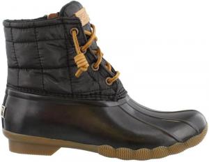 Женские блестящие стеганые сапоги Sperry Saltwater, Black