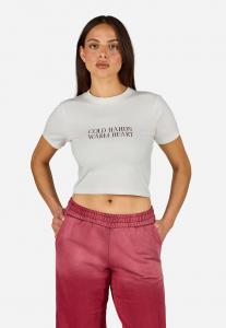 Футболка Pegador LANCY CROPPED BABY TEE, Washed Snow White/Off-White