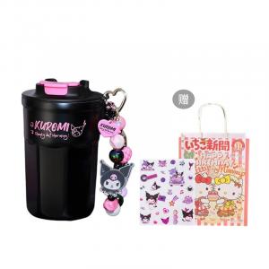 Термостакан Sanrio, urban-chic style-kuromi 360ml[includes kuromi sticker+beaded handle+shopping bag]