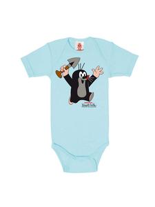 Logoshirt Детский боди с принтом "Маленький крот" светло-голубого цвета