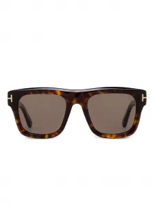 Солнцезащитные очки в прямоугольной оправе Tom Ford, коричневый