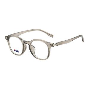 FILA Пластиковая круглая оправа для очков унисекс, 07F7 Transparent Tea Brown