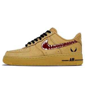Nike Air Force 1 Lv8 Нескользящие Легкие Низкие Кроссовки для Скейтбординга Унисекс Светло-коричневый