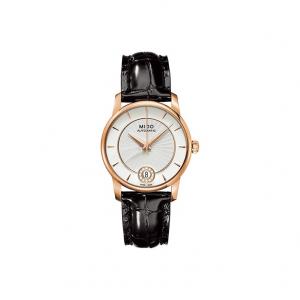MIDO Часы Women's Baroncelli Watch, Silver Dial Black Strap