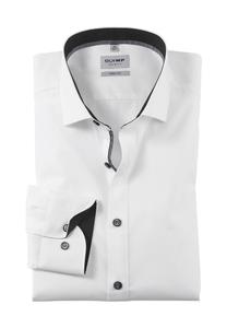 Деловая рубашка Level Five, облегающая, рукав 1/1, мужская OLYMP, антарцитовый