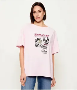 Футболка loose fit Liu Jo, розовый