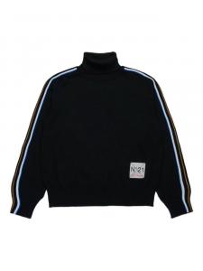 Nº21 Детский водолазка с полосатым узором Nº21 Kids, черный