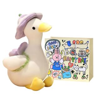 Флорал Уайт гусь, уточки плюшевые куклы 30см/40см/50см высота Bobby Bear, Purple+Exclusive Shopping Bag