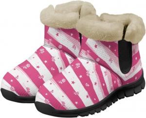 Женские зимние сапоги Jeiento с флагом Америки, противоскользящие, American Flag Rose