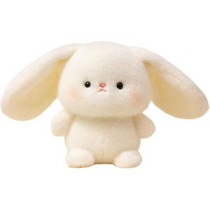 Милая настольная игрушка-компаньон плюшевая кукла 16 см QICAIYANG, белый bunny