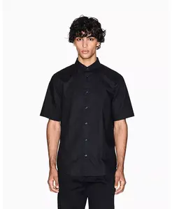 Мужская короткая рубашка из хлопкового жаккарда с плетеным логотипом по всей поверхности A|X Armani Exchange, черный