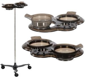 Стол-тележка парикмахера на колесах для окрашивания Т0150-1 для салона красоты стол на штативе Calissimo