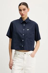 Хлопковая рубашка Guess Jeans, темно-синий