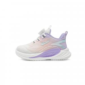 Детские кроссовки Mid top Lifestyle из искусственной кожи с противоскользящей и износостойкой подошвой WARRIOR, белый/фиолетовый/розовый