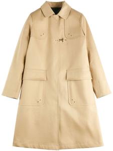 Хлопковый тренчкот Fay, нейтральный цвет